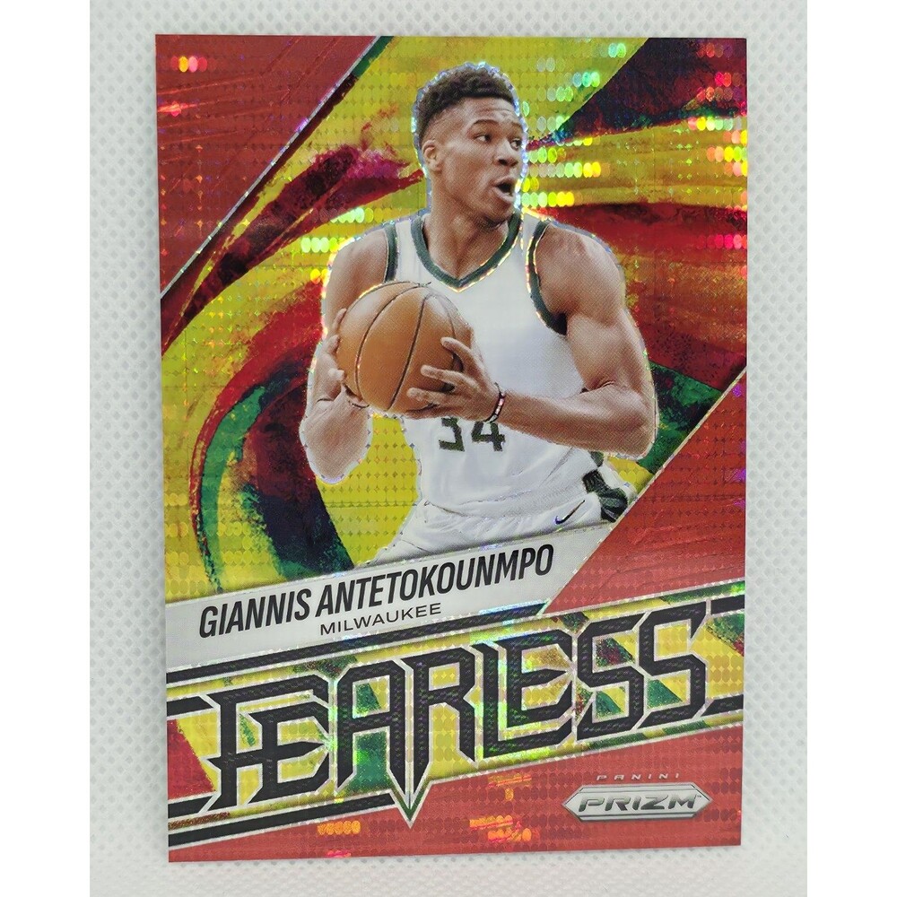2025-26 Panini Prizm - Fearless Giannis Antetokounmpo #15 Red Pulsar Prizm /299